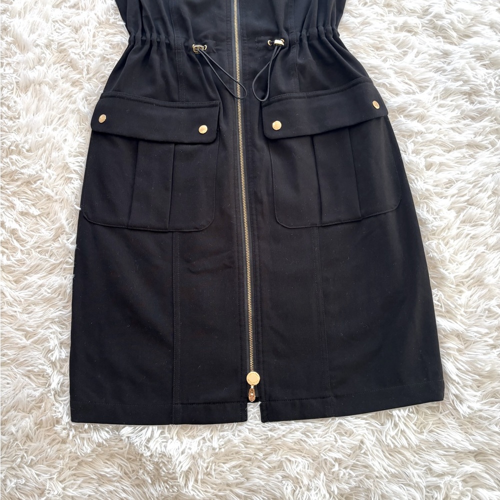 🤍NWOT! Calvin Klein Black Sleeveless Dress with Gold Accents - Picture 5 of 5